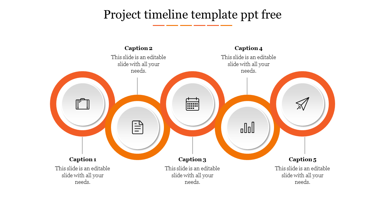 project timeline template ppt free-Orange